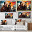 «Deavion Bear Majestic Geometric I», art mural pour salon-1132622087-1132622088