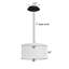 Abat-jour tambour en lin blanc avec diffuseur l 16 po avec cordon noir-140943304-140943311-140943345
