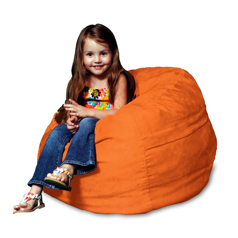 Fauteuil à billes pour enfants - Fauteuil pouf rond rembourré en mousse pour enfants avec housse amovible et lavable à la machine de 2 pi.