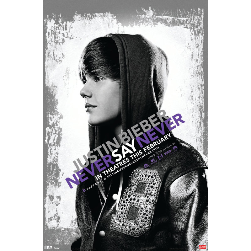 « justin bieber-ne jamais dire », impression sur papier