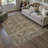 Bremerton Vintage Washable Brown Area Rug With Non-Slip Backing-849096773-854587707