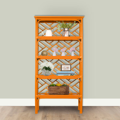 Chippendale 69"H x 35.5"W Etagere Bookcase