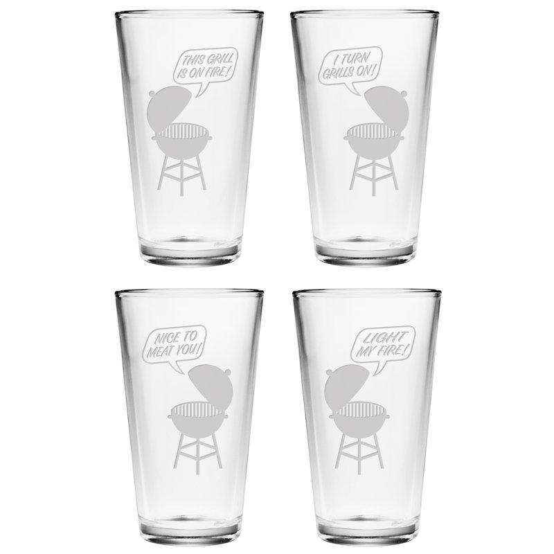 Grill Talk 16 oz. Pint Glass