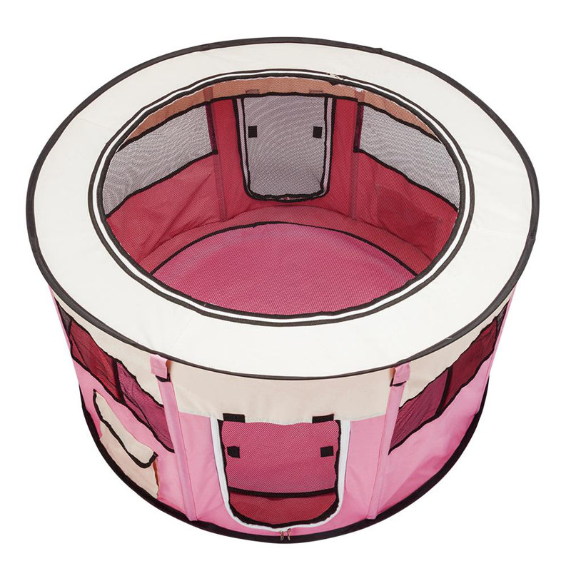 Enclos pliant pour chien, Rose, H 22,8 po x l 40,9 po x P 40,9 po
