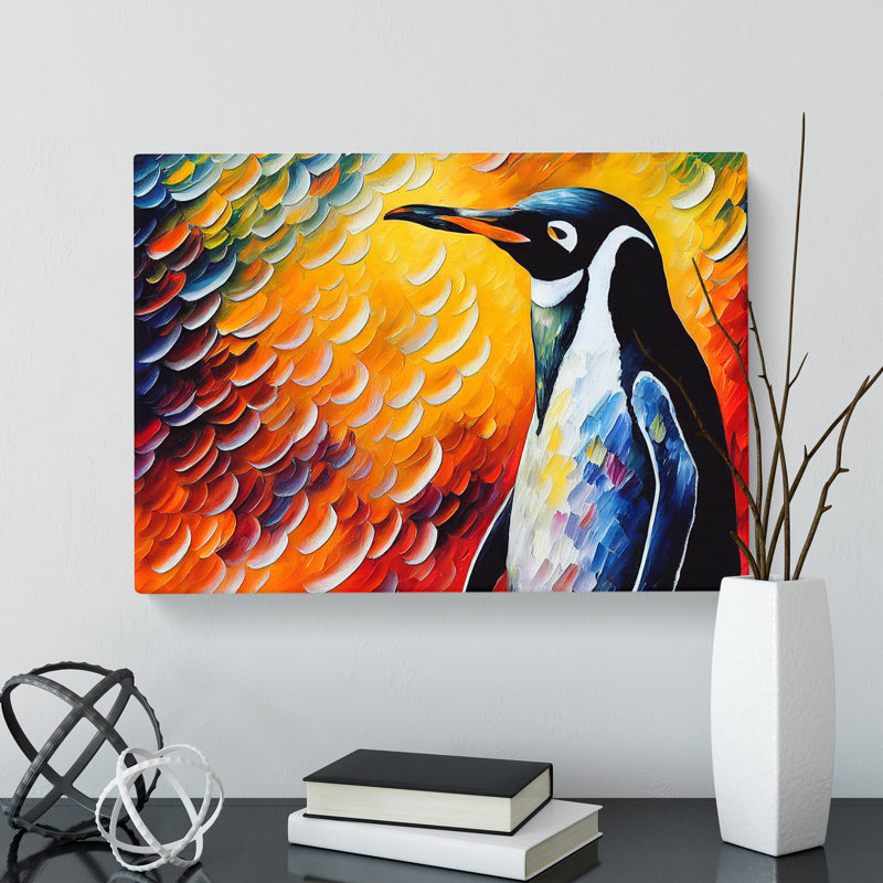 Penguin Painting Vol.2 Abstract - Wrapped Canvas, 35cm H x 50cm W x 3cm D