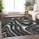 Premium Machine Washable Prisco Black Rug
