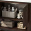 Meuble-lavabo moderne 36 po avec lavabo rectangulaire en céramique, armoire de salle de bain avec grand espace de rangement et portes à fermeture en douceur 45 degrés