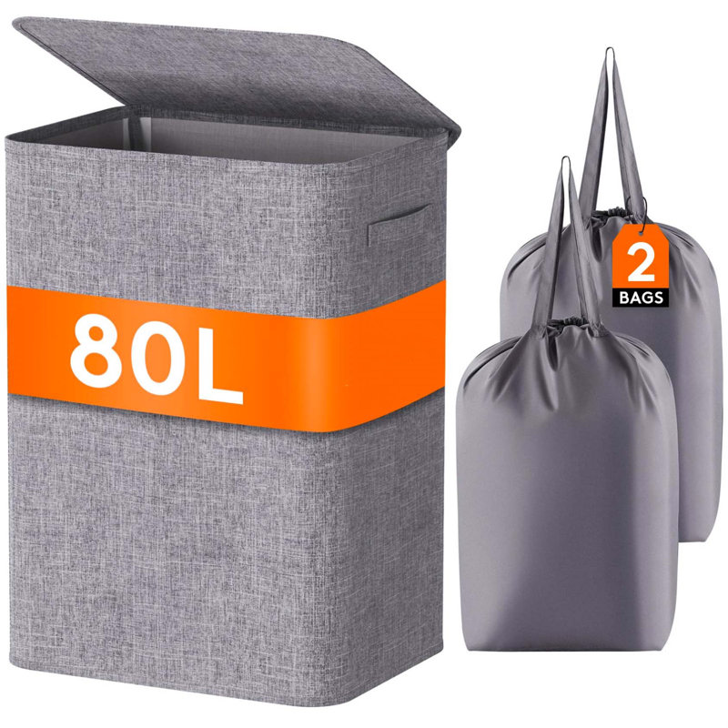 Bhargava Fabric Laundry Hamper with Handles