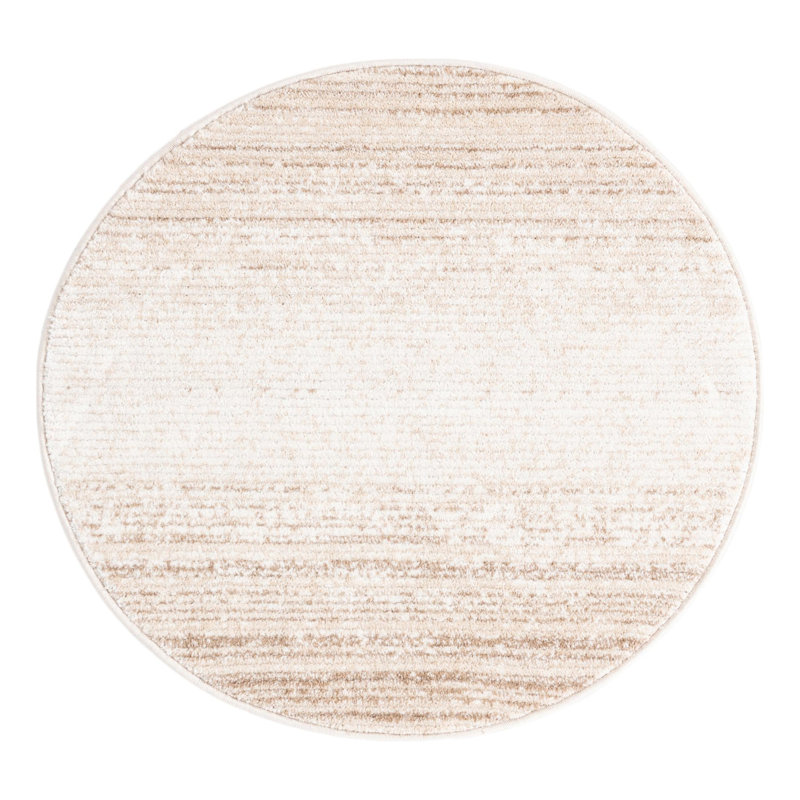 Hulsey Striped Indoor Rug, Round 3'3"