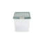 Wham Clip 4x 7L Rectangular Plastic Storage Boxes with Secure Clip Lock Lids. L:39 x W:24 x H:10.5cm Clear/Green Milieu/Stone-107097824