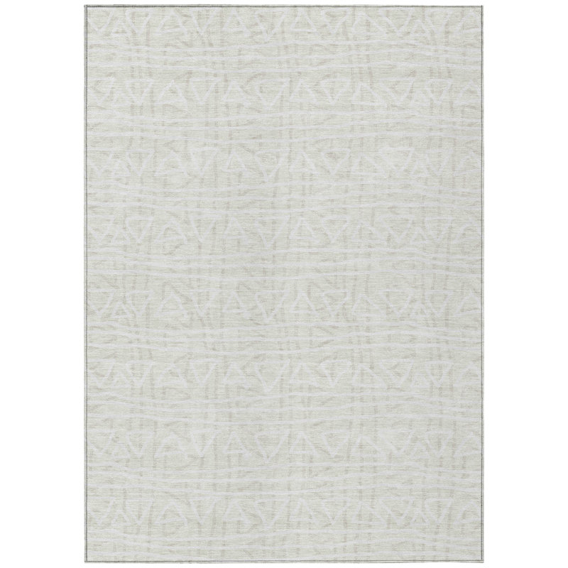 Tapis intérieur / extérieur lavable 8 pi x 10 pi ivoire et beige