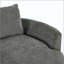 Canapé modulaire en tissu chenille 3 pièces 105 po avec méridienne incurvée et 3 coussins décoratifs 105 po-312946087