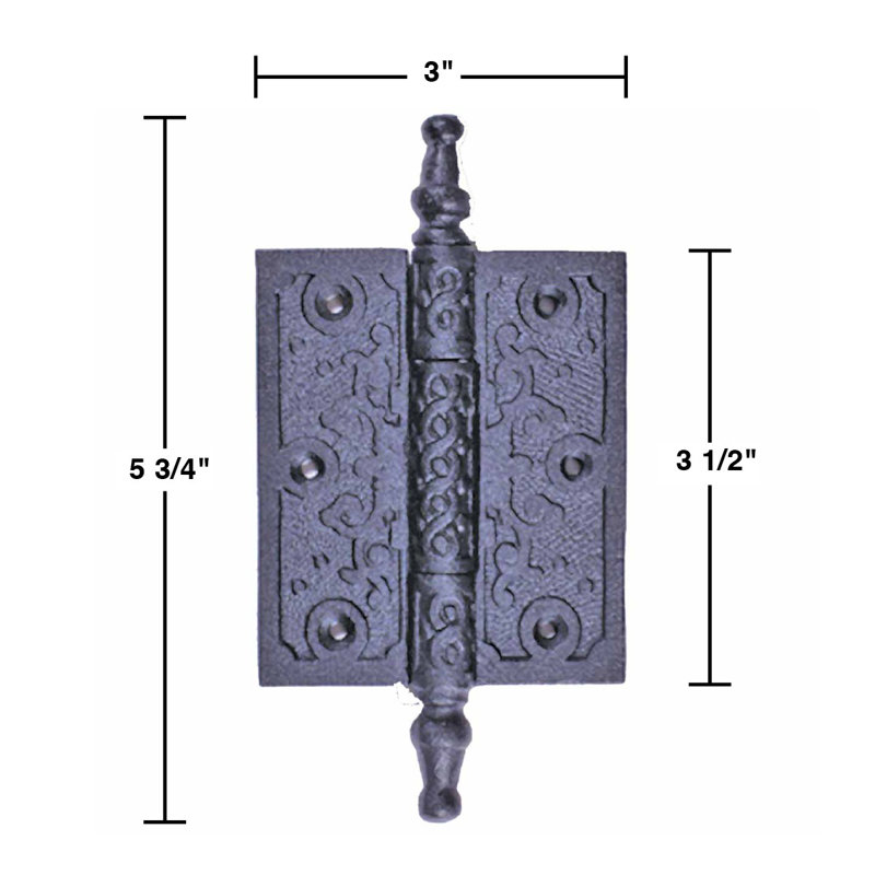 Charnière de porte simple h 5,75 po x l 3,5 po