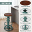 TABOURET INDUSTRIEL À HAUTEUR RÉGLABLE, TABOURET PIVOTANT AVEC TABLETTE EN BOIS MASSIF ET BASE EN MÉTAL À STYLE D'HYDRANT INCENDIE, POUR ÎLE DE CUISINE, BAR À LA MAISON, VERT-2137743345
