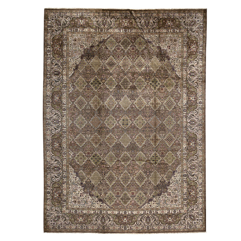 Hand Woven Silk and Wool Oriental Area Rug