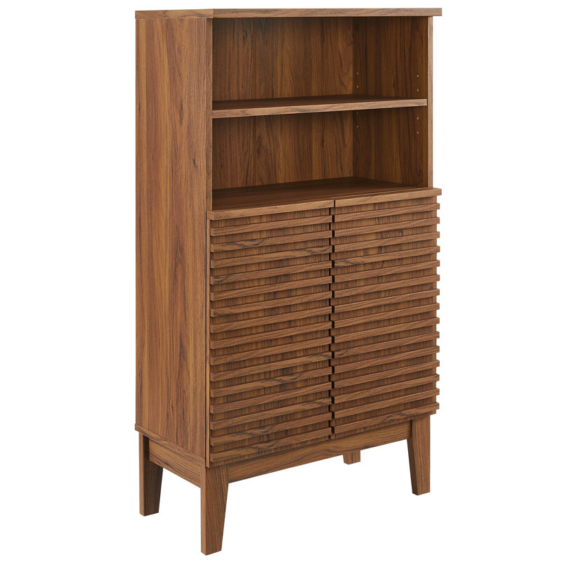 Render Freestanding Bathroom Storage Cabinet, Walnut