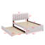 Lit plateforme tapissier avec lit gigogne-441221877