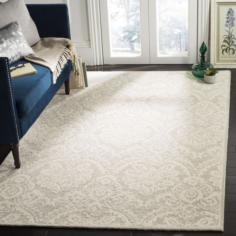 Tansy Wool Floral Indoor Rug, Rectangle 6' x 9'