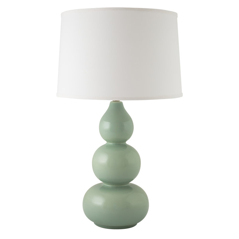 Brankovice Ceramic Table Lamp, Gloss Wythe Blue