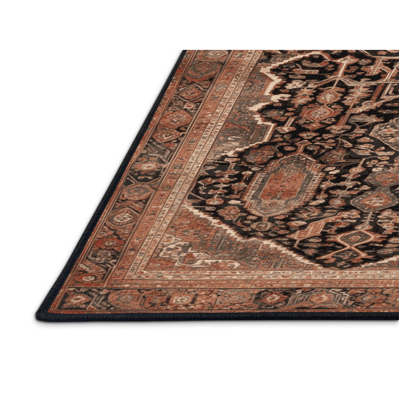 Tapis brun lavable à la machine, Rectangulaire 8 pi x 10 pi
