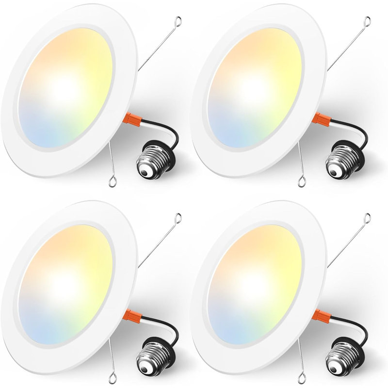Luminaire encastré à DEL 5/7 po 5CCT, grande lumière à intensité variable de 7,2 po
