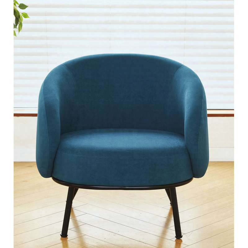 Chaise d'appoint Mid-Century, Bleu vert antique