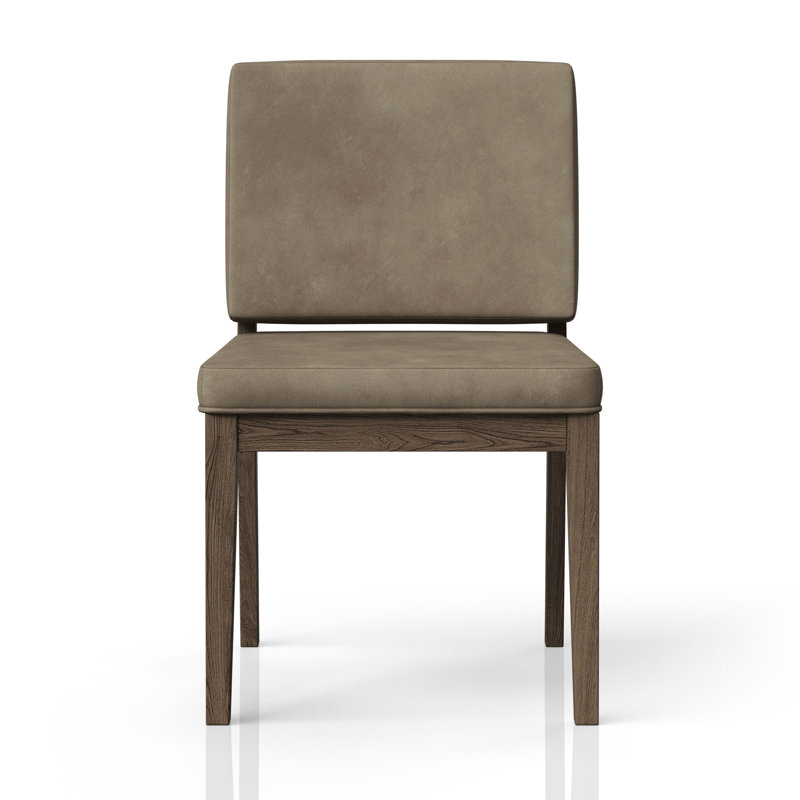 Latte And Leather Soft Back Chair (Set Of Two)