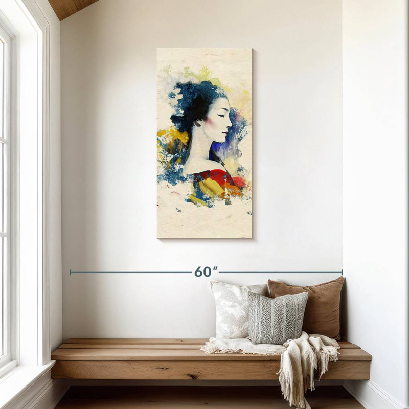 Classic Geisha Portrait, 42" H x 21" W