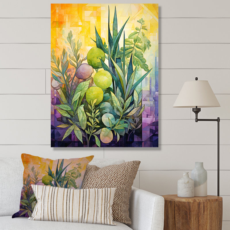 Aromates délicats aromatiques I - Art floral, Toile tendue, H 32 po x l 16 po x P 1 po