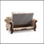Causeuse de style traditionnel en bois d'ameublement en chenille de couleur beige