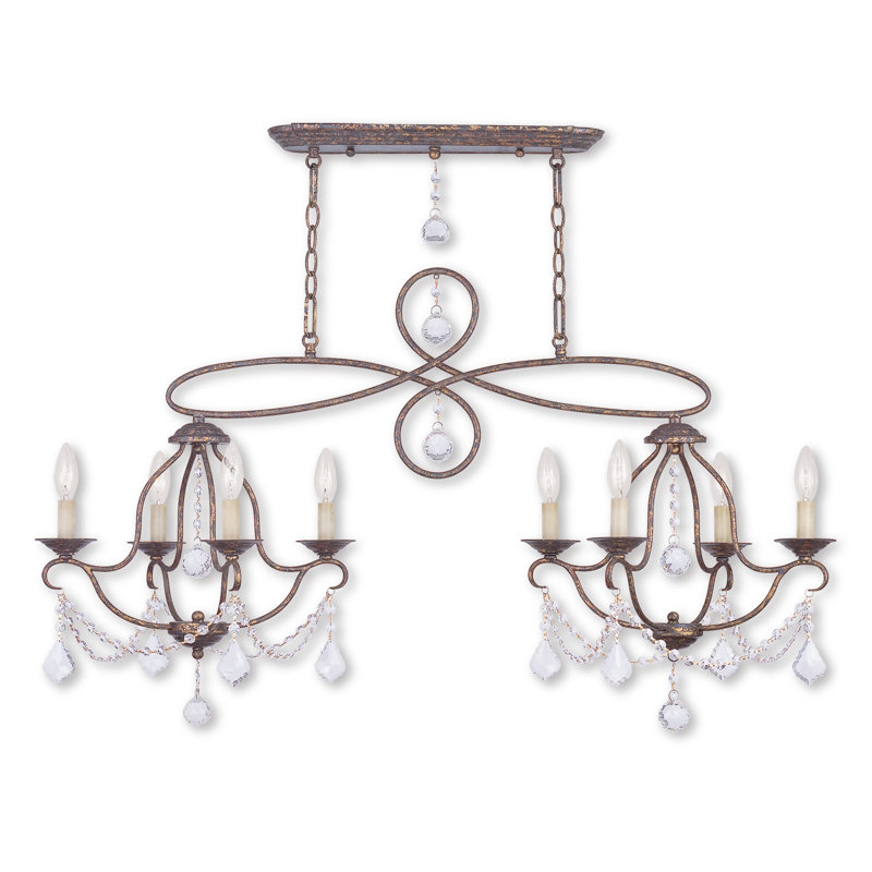 Deshaunte 8 - Light Dimmable Chandelier, Ventetian Golden Bronze