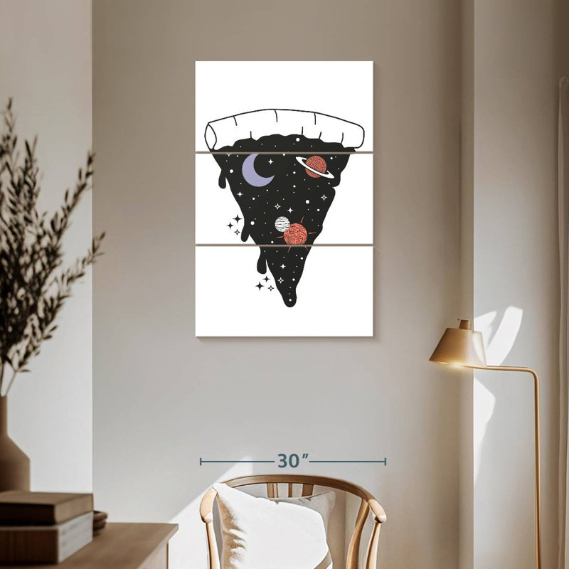Yarlin Space Pizza, 57" H x 36" W