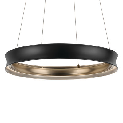 Lustre circulaire doux et moderne à DEL