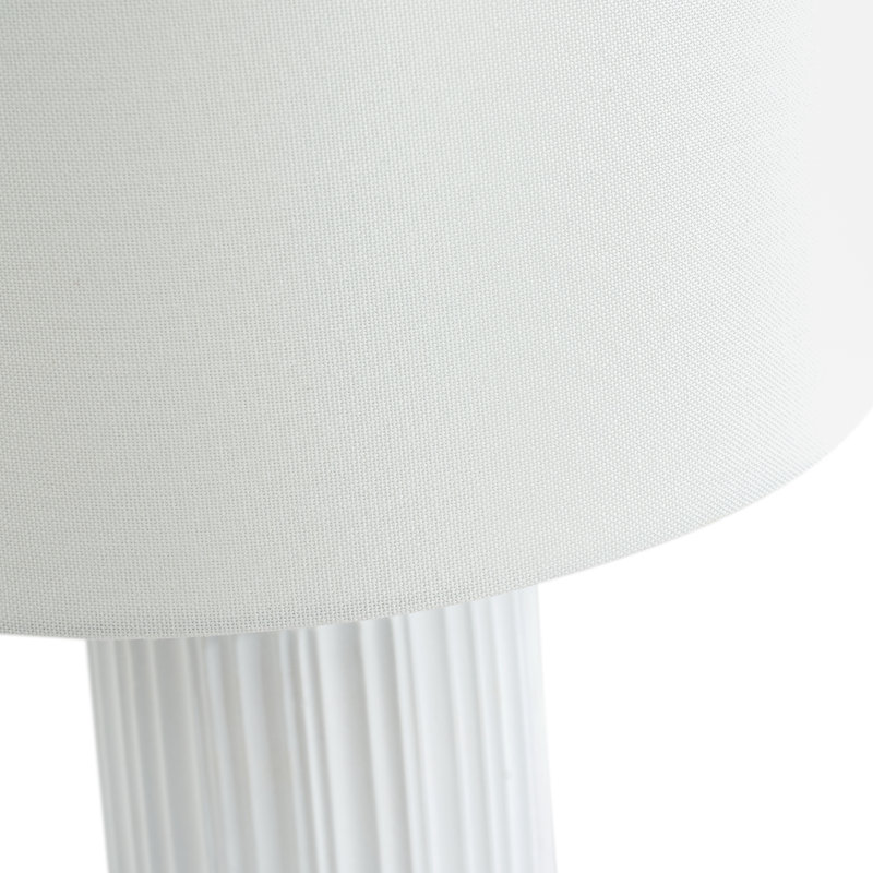 Ionic Ceramic Table Lamp, White