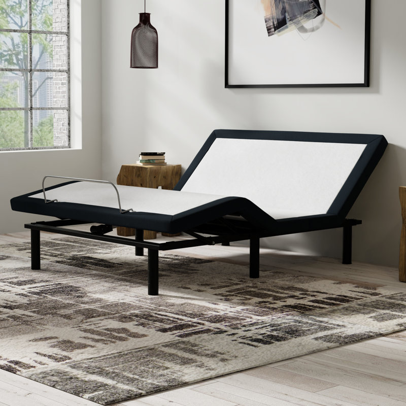Base de lit double réglable avec DEL sous le lit: massage, minuterie zéro: bâbord, ambiant,