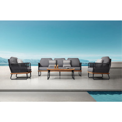 Ensemble de canapé modulaire 5 pièces avec coussins