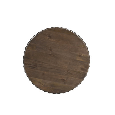 Table basse ronde en bois massif 36 po