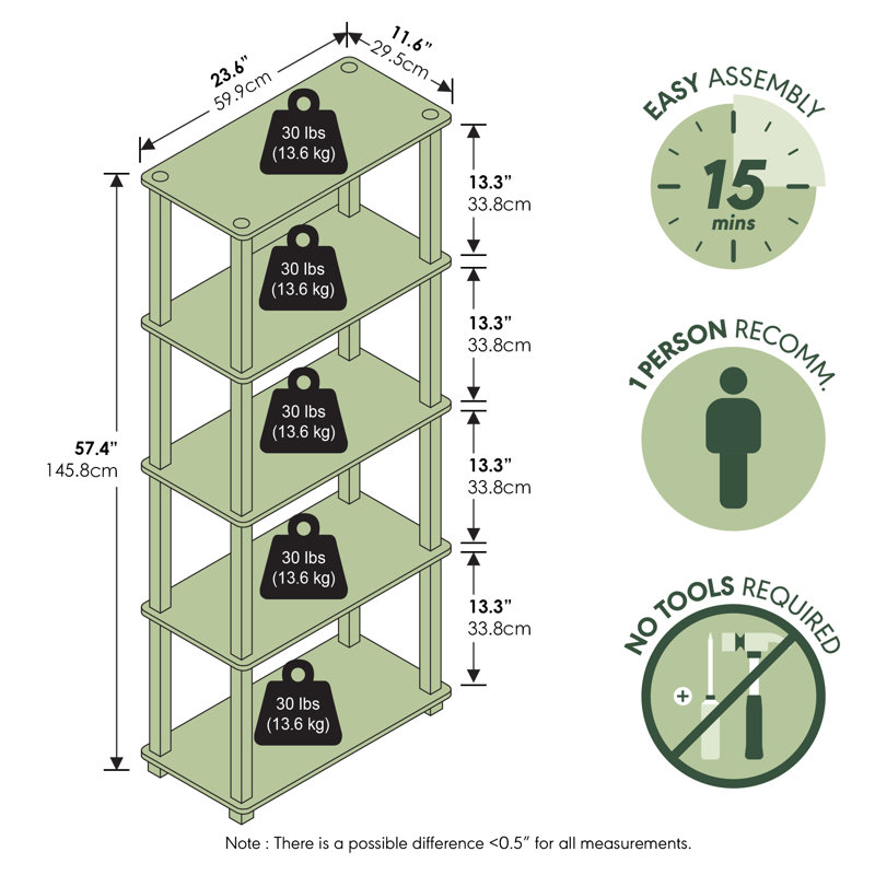 59.94cm W Composite Shelving Unit
