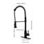 Robinet escamotable noir mat pour bar à lessive, évier industriel en acier inoxydable au design fonctionnel noir