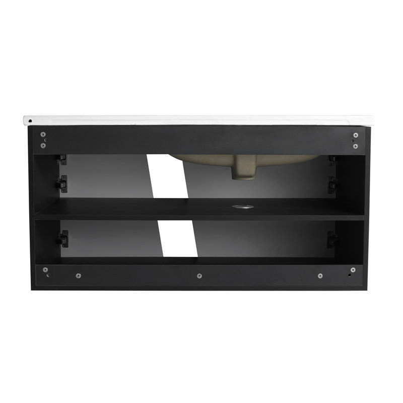 40'' Floating Wall-Mounted Bathroom Vanity With Ceramics Sink & Soft-Close Cabinet Door