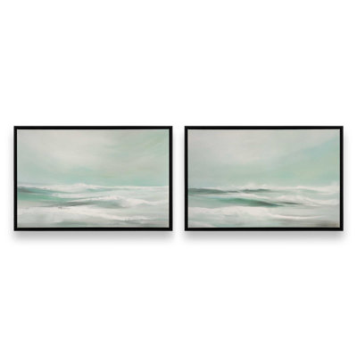 Serene Swells, ensemble de 2 toiles encadrées