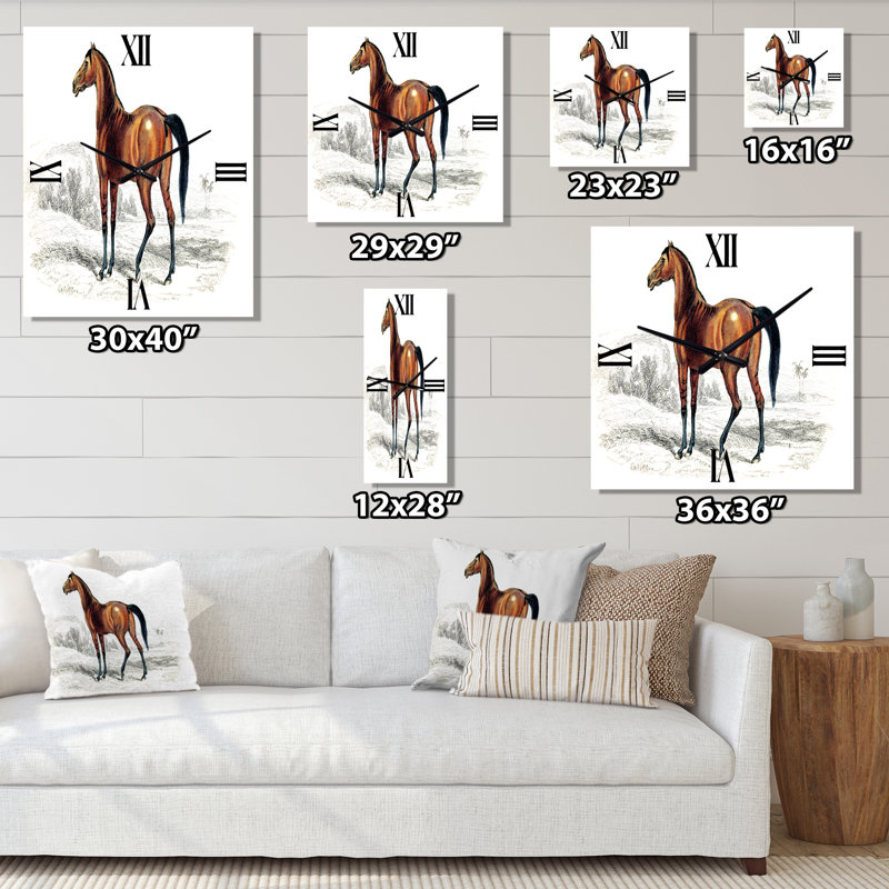 Horloge murale cheval, Grand