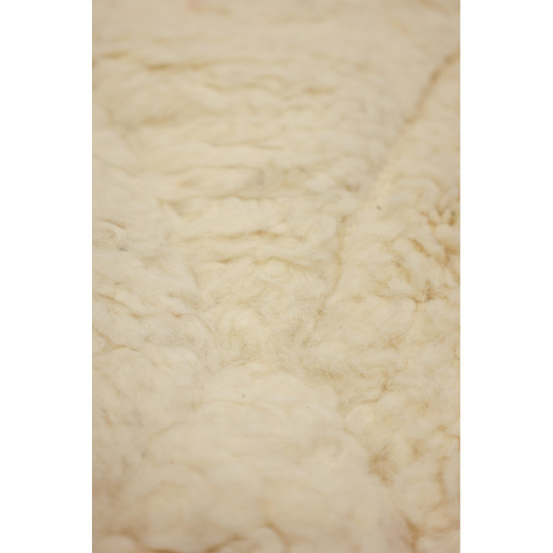 Tapis ivoire nouvel âge en laine rectangulaire 7 pi x 9 pi 9 po Moroccan Rugs