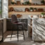 Swivel Upholstered Counter Stool with Metal Frame