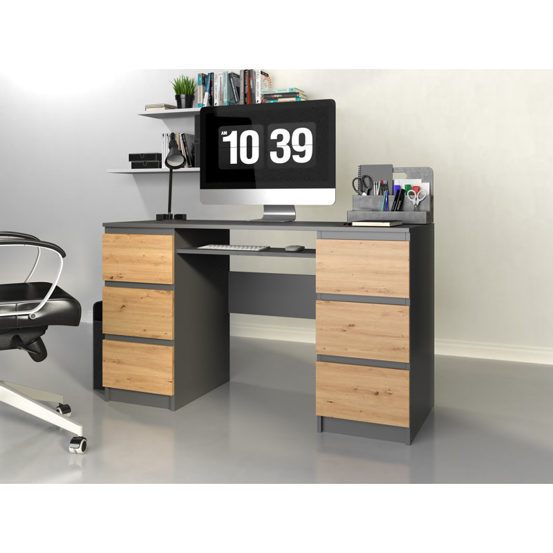 Laverton Computer Desk, Brown