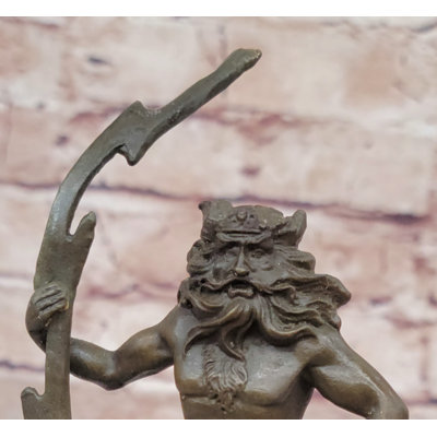 Zeus Jupiter - Greek Roman God of the Sky, Law and Order Bronze Sculpture