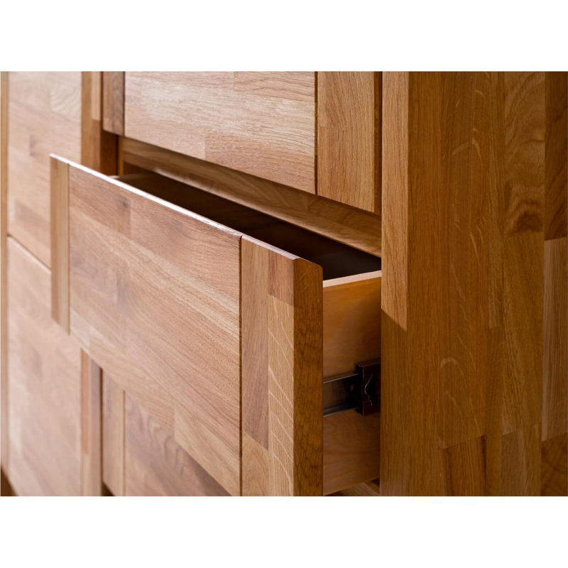 Filley Solid Wood 104.6 cm W Chest of 4 Drawers, Brown