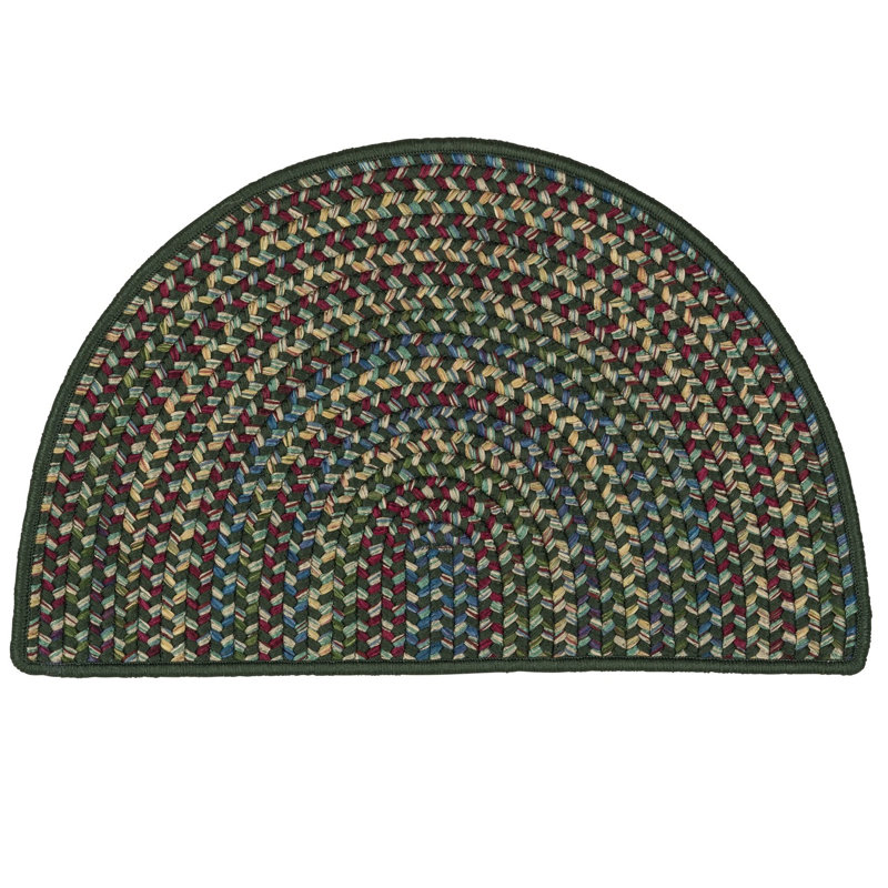 Tapis de cuisine Shick, Vert foncé, Demi-cercle 1 pi 6 po x 2 pi 6 po