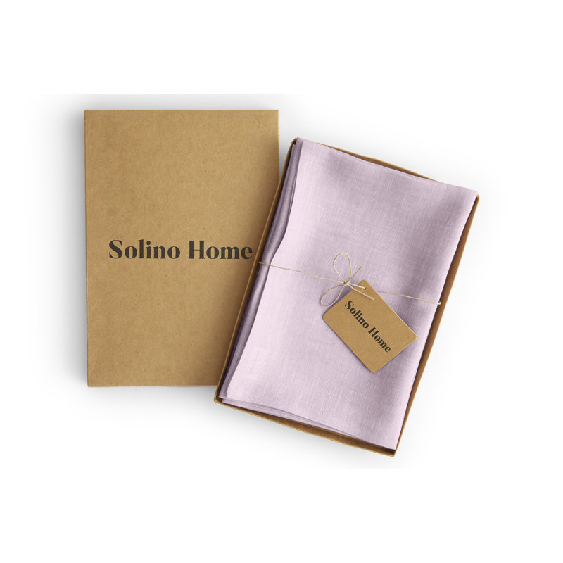 100% Pure Linen Dinner Napkins - Athena, Chambray Lavender