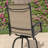 3 Pieces Patio Bar Set with Square Bar Table and 2 Textilene Swivel Bar Chairs